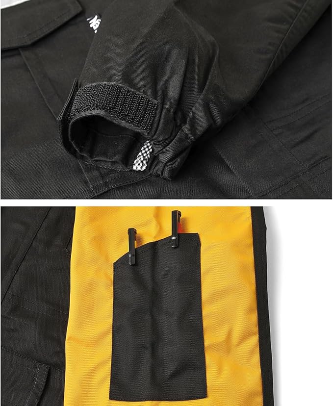 Mens Reflective Coverall Work Mechanics Coverall Work Suit Hi Vis Jumpsuit Bicolor Overalls
