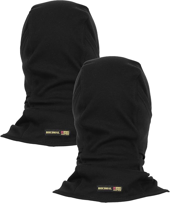 BOCOMAL FR Flame Resistant Balaclava Face Mask Arc Rated NFPA2112 CAT2 Helmet Liner Covering Hood for Welding