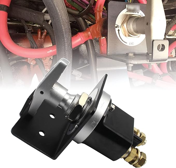 Battery Disconnect Switch with Lockout Plate Fits Negative Battery Doctor Replace 20247, 500A 12V-36V Master Battery Kill Switch Fixed Handle Isolator for Car Auto RV and Boat Waterproof