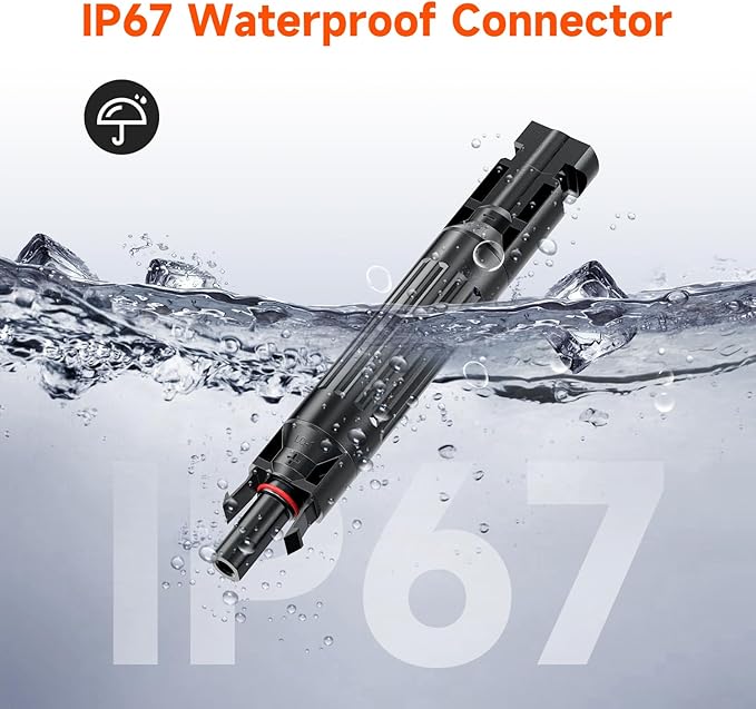RICH SOLAR 30A Waterproof in-Line Fuse Holder w/Fuse Solar Panel Photovoltaic Connector 30 Amp