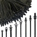 240Pcs Push Mount Cable Zip Tie,Nylon Self Locking Cable Strap,8 Most Popular Sizes,Heavy Duty Self-Locking UV Resistant Wire Ties - For Indoor,Construction,Electronic and Auto