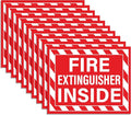 10pcs Fire Extinguisher Inside Stickers | Self Adhesive Weatherproof Vinyl Fire Extinguisher Decals, Perfect for Indoor/Outdoor Use, Trucks, RVs, Vehicles