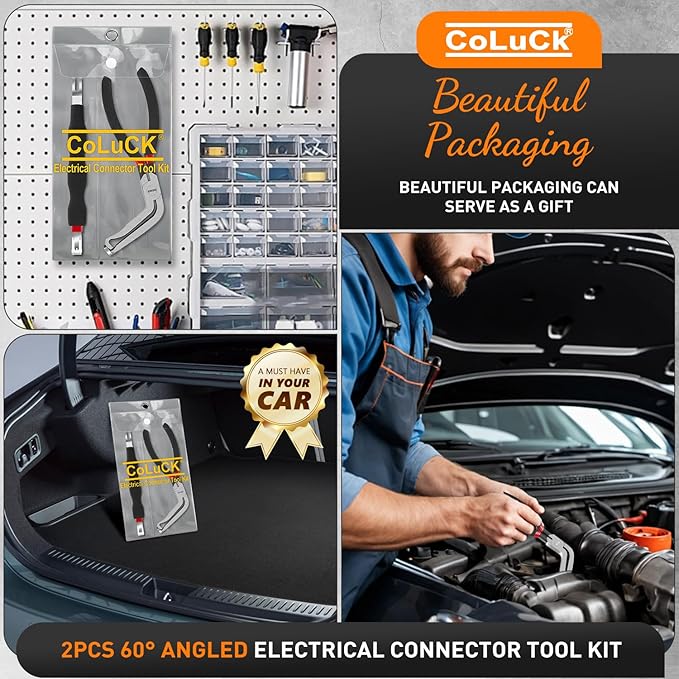Electrical Plug Removal Tool Electrical Disconnect Pliers 60 Degree Connector Separator 13120,Automotive Tools Connector Pliers,Automotive Electrical Plug Connector Tool Terminal Disconnect Tool