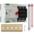 AC110V 100Amp Automatic/Manual Transfer Switch 3P 50/60Hz, 3Poles Mini ATS Auto Dual Power Switch Automatic Changeover Fast Transfer for Home Generator, Soalr, Rv and Lv Power