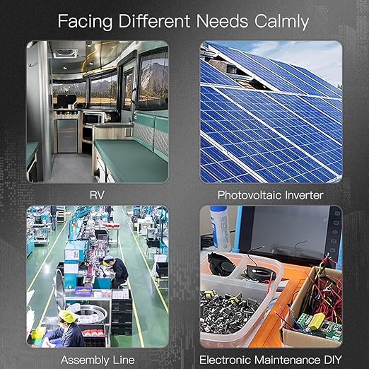 DC Multifunction Battery Monitor Meter,0-300V,0-100A Built-in Shunt, Widely Applied to 12V/24V/48V RV/Car Battery, LCD Display, Digital Current Voltage Solar Power Meter, Multimeter Ammeter Voltmeter