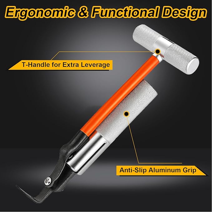 LIHAISHENG Auto Windshield Removal Tool with T-Handle – Manual Windshield Cut-Out Knife for Car Glass Replacement, Urethane Adhesive Cutter with Durable Blade and Non-Slip Grip