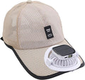 Men Women Solar Powered Fan Hat Cooling Baseball Hat Fishing Camping Beach Hats with Solar Fans Summer USB Charging Sun Hats