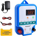 Electric Fence Charger for Livestock - 10 Miles 3 Joule Output Multi Power Electric Fence Controller Livestock Fencing Accessories Kit