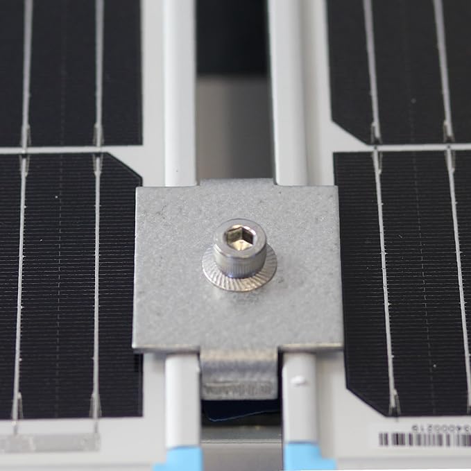 SPMC158-5PK Solar Panel Mid Clamps for 1-5/8 in. Steel Strut Channel, Solar Panel Kit with Mid Clamps and Cone Nuts for Mounting Solar Panels, Pack of 5