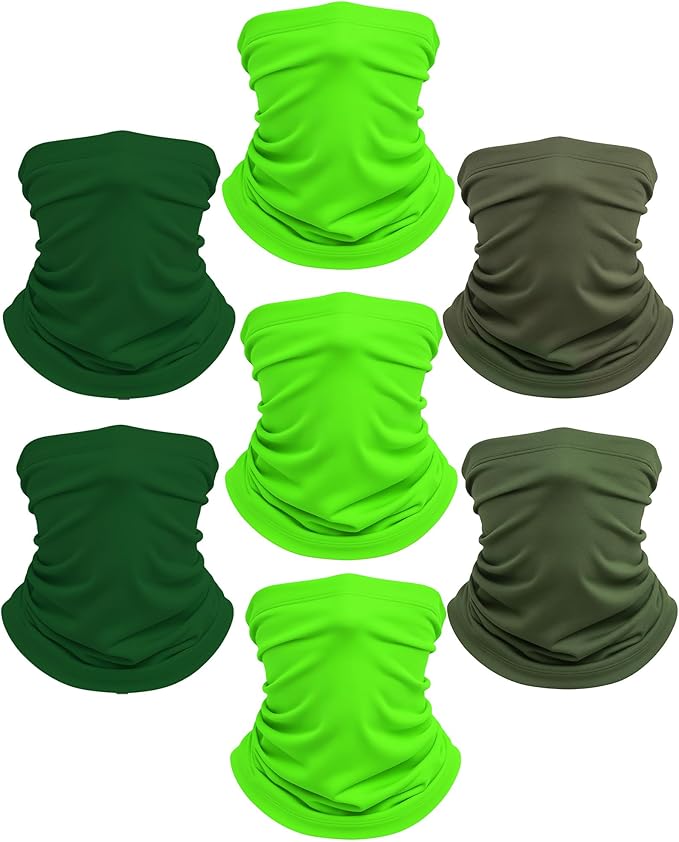 Xeoxarel Neck Gaiter, 7 Pack Cooling UV Protection, Bandana Face Mask Scarf for Men and Women