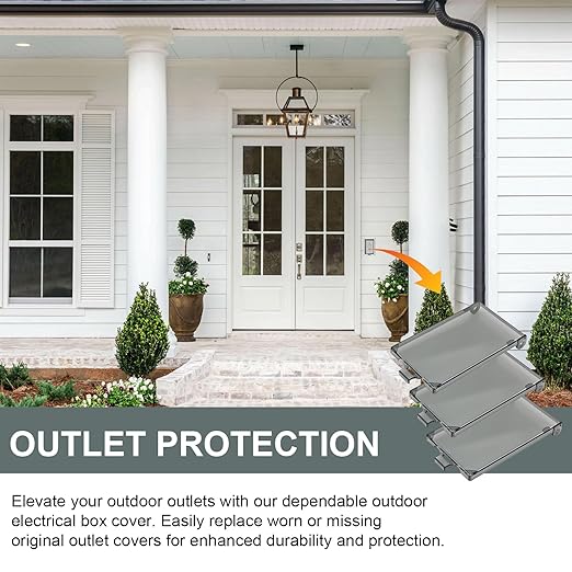 DBVC-1 Extra Duty 1-Gang Vertical Outdoor Outlet Cover Replacement for Electrical Box, Type 3r Enclosure Cover for Wet Locations - Compatible with DBVR1C/DBVS1C/DBVM1C/60VC (3 Pack)