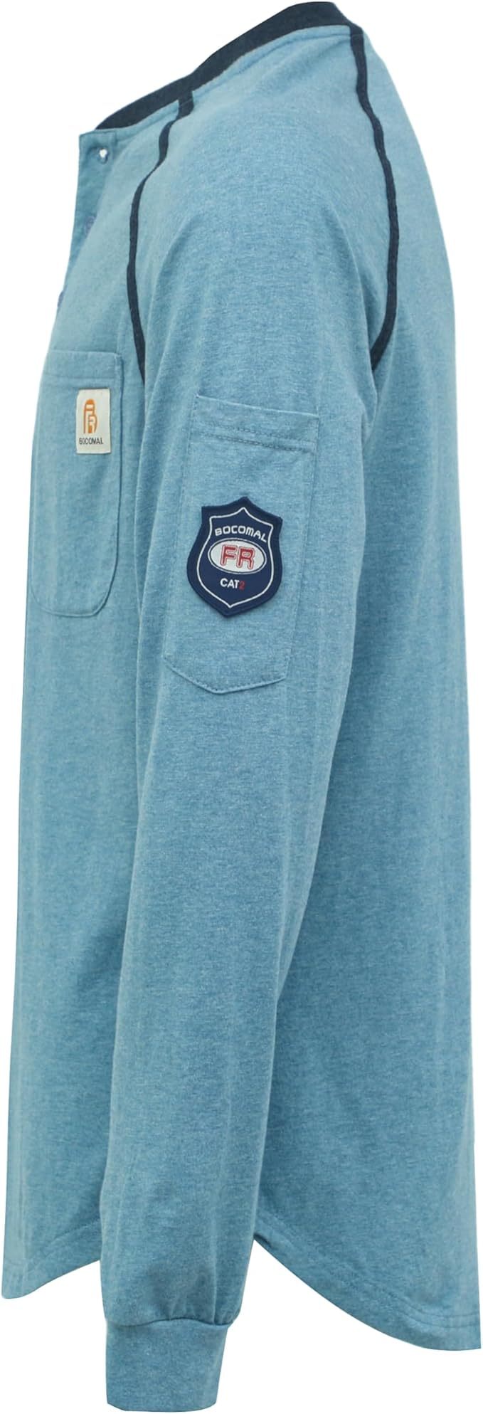 BOCOMAL FR Shirts 5.5oz Light Weight Henley and Short Sleeve Flame Resistant/Fire Retardant Clothing Shirt