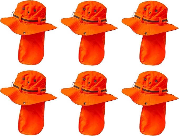 Packable and Adjustable Reflective Neon Boonie Sun Hat