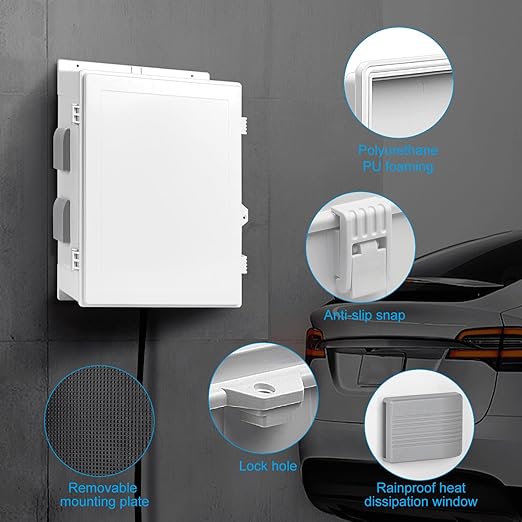Outdoor Waterproof Electrical Junction Box, ABS Water Resistant Enclosure with Internal Mounting Panel & Hinged Cover (18.1" H* 12.6" L* 6.3" W)