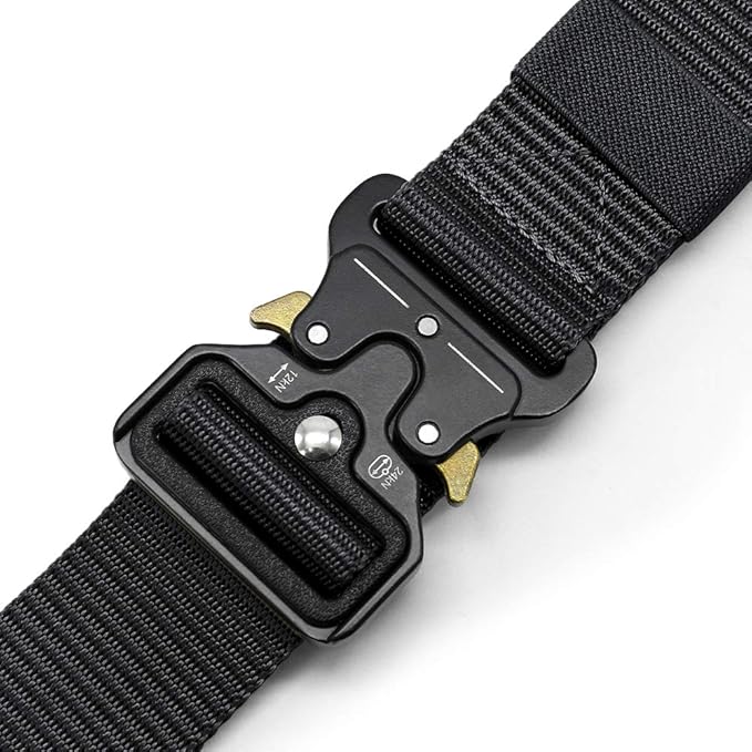 DOOPAI Tactical Belt for Men, 3Pack Military Nylon Web with Heavy Duty Quick Release Metal Buckle