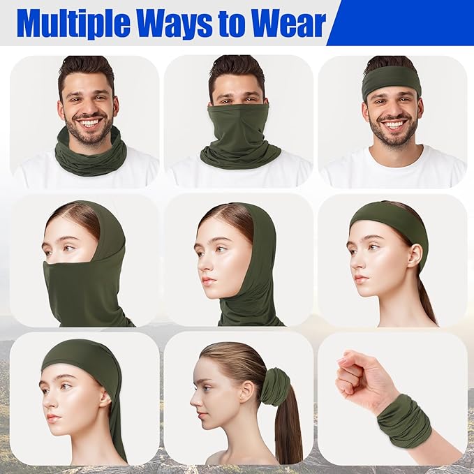 Mandydov Summer Cooling Neck Gaiter Face Mask Breathable Balaclava, UV Protection Wind Dust Proof Face Cover Scarf