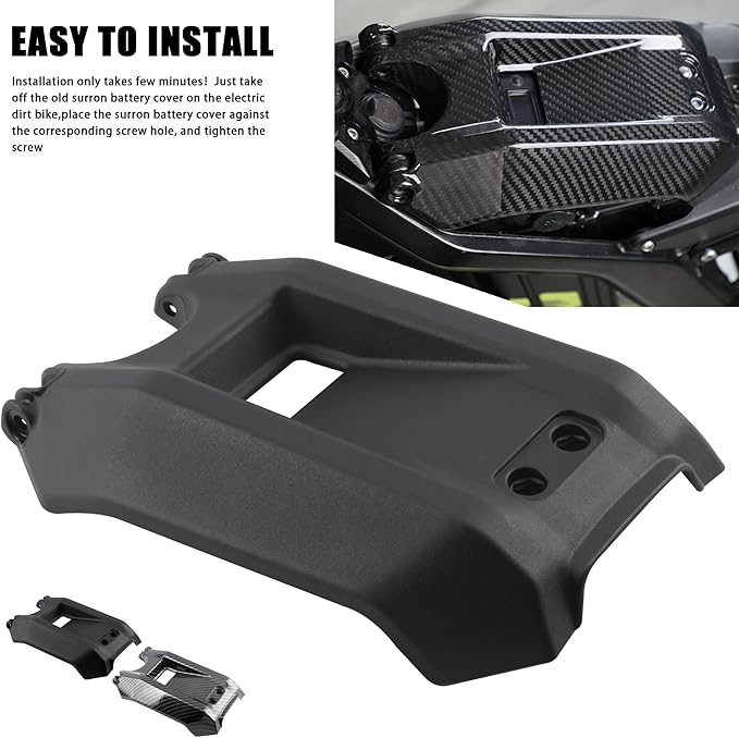 Motorcycle Battery Cover Electric Dirt Bike Battery Guards Protect for Surron Light Bee X/Surron Light Bee S/X160/X260-Black