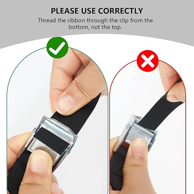 Ladder Safety Strap Tie Down – Heavy Duty Ladder Strap Leash with Anchor Plate and Stainless Steel Clip, Anti-Slip Pole Strap for Roof Work, Gutter Cleaning, Solar Install, Ceiling Rack Mount