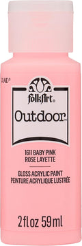 FolkArt Outdoor Acrylic Paint in Assorted Colors (2-Ounce), 1611 Baby Pink