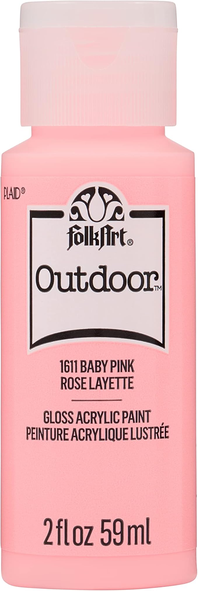 FolkArt Outdoor Acrylic Paint in Assorted Colors (2-Ounce), 1611 Baby Pink