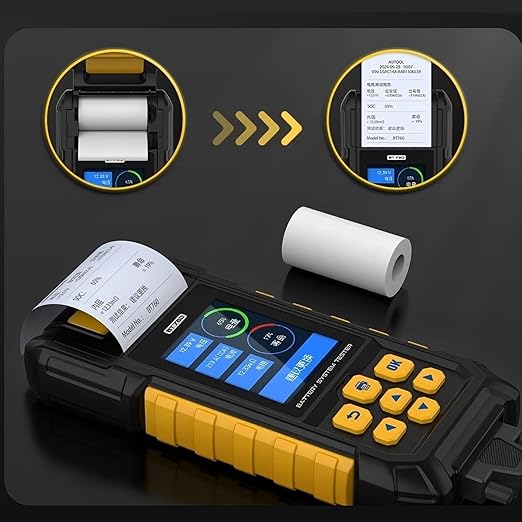 Keenso 12V Car Conductance Battery Tester,Auto Battery Analyzer with Built-in Printer for Truck Marine Motorcycle SUV Boat