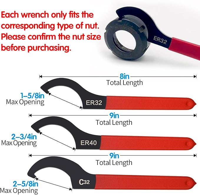 6pcs Coilover Spanner Wrench Set, C-Shape Shock Spanner Hook Wrench Tools, for Suspension System and Shock Adjustment