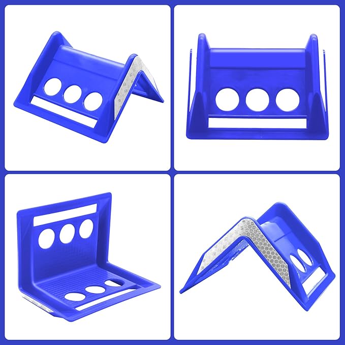 24Pack Flatbed Strap Protector Corner Edge Protector Plastic Blue for Cargo Loads Box Truck Equipment Webbing to Protect Cargo