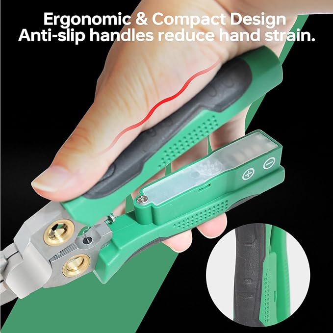 8 in 1 Wire Stripper with Voltage Tester, Wire Stripper Pliers Multi-Function Electrician Tool for Stripping Cutting Scraping Crimping Wires Car & Home Electrical Repair