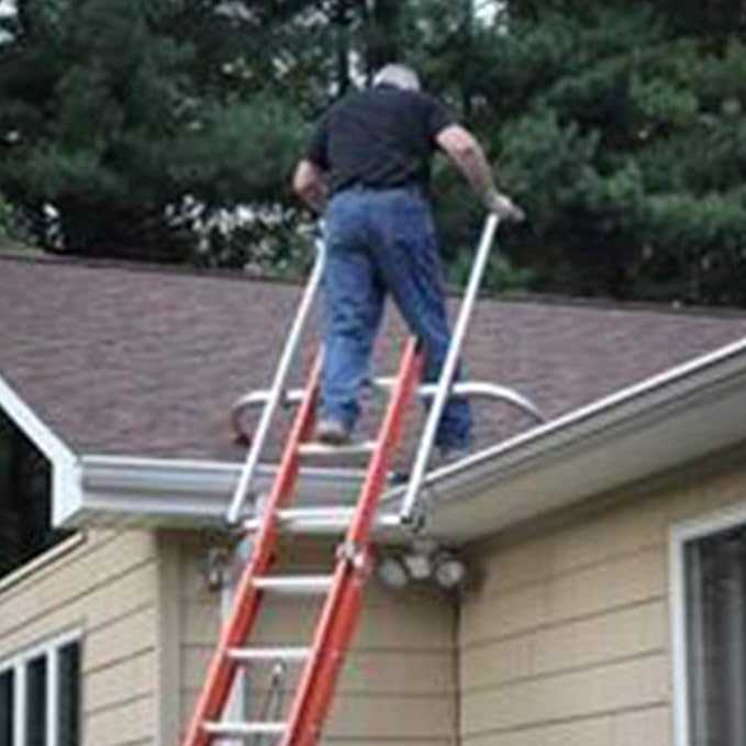 Safety Rails and Standoff for Ladder Extension - Stabilizer for Fall Protection