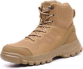 Hogent Steel Toe Boots for Men Lightweight Comfortable Work Boots with Air Cushion Puncture Proof Safety Shoes for men Industrial Construction Warehouse Work