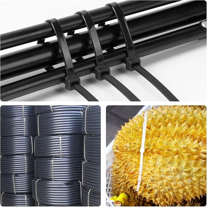 12 inch Yellow Zip Ties Heavy Duty 100 PCS, 250 LBS Ultra Exclusive Strong Plastic Wire Ties, Large Cable Ties Extra Long Tie Wraps, Indoor and Outdoor UV Resistant