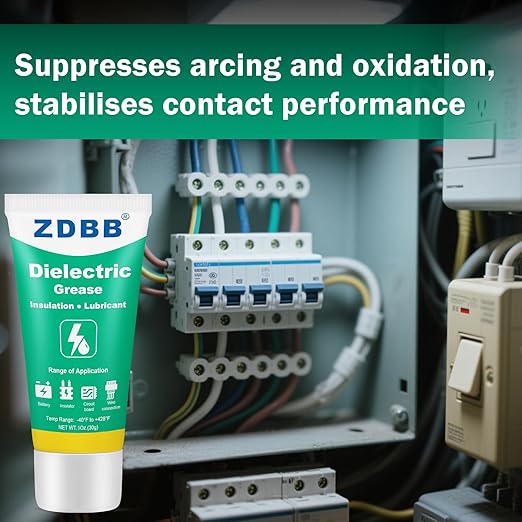 Dielectric Grease for Electrical Connectors Automotive, Tune Up Dialectric Grease with a Brush, Electric Grasa Spark Plug, Battery Terminal, Marine Waterproof Heat-Resistant 1oz (1pcs)