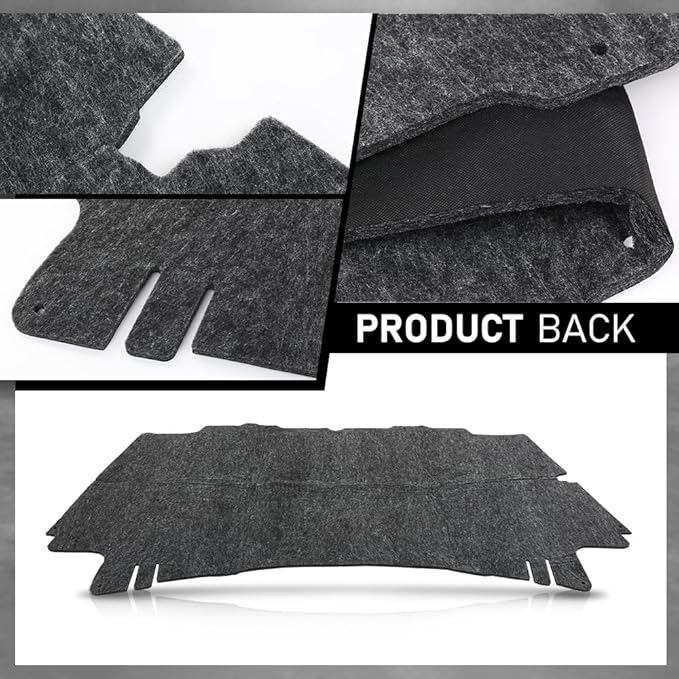 G-PLUS Hood Insulation Pad 1/2" Heat Blanket & Clips Compatible with Dodge Ram 1500 2002-2008/Fit Dodge Ram 2500 3500 2003-2009