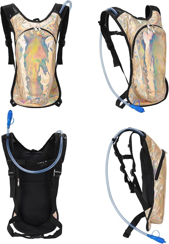 Roptat Hydration Backpack Pack with 2L Hydration Bladder - Lightweight Water Backpack Water Pouch for Women Men Running Riding Biking Music Festival