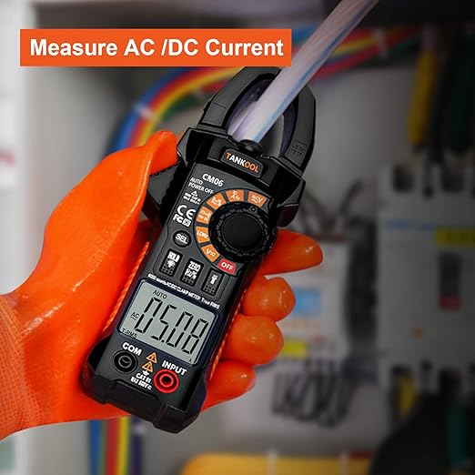 Digital Clamp Meter Multimeter 6000 Counts TRMS, Auto-ranging Amp Meter Built-in HD Screen, Measures AC/DC Current Voltage NCV,Continuity Capacitance Diode Resistance Multi Tester