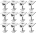 uxcell 12Pcs Solar Panel Middle Clamp, 35mm Aluminum Solar Panel Center Clamps PV Solar Rail Mounting System Install Hardware, Silver