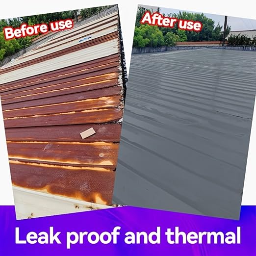 Heavy Duty Industrial roof Waterproof Tape, Suitable for Metal Surfaces, Corrugated Roofs, and Iron Plates - Durable, high-Grade sealant, Industrial roof Maintenance (Gray, 11.81n*196.85in)