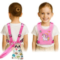 Safety Walking Harness with Light Reflector for Autism, Special Needs Child (3-6 yrs), Vest Harness with Grab Handle and Removable Autism Awareness, Prevent Active ADHD/ASD Kids Eloping in Public Pink