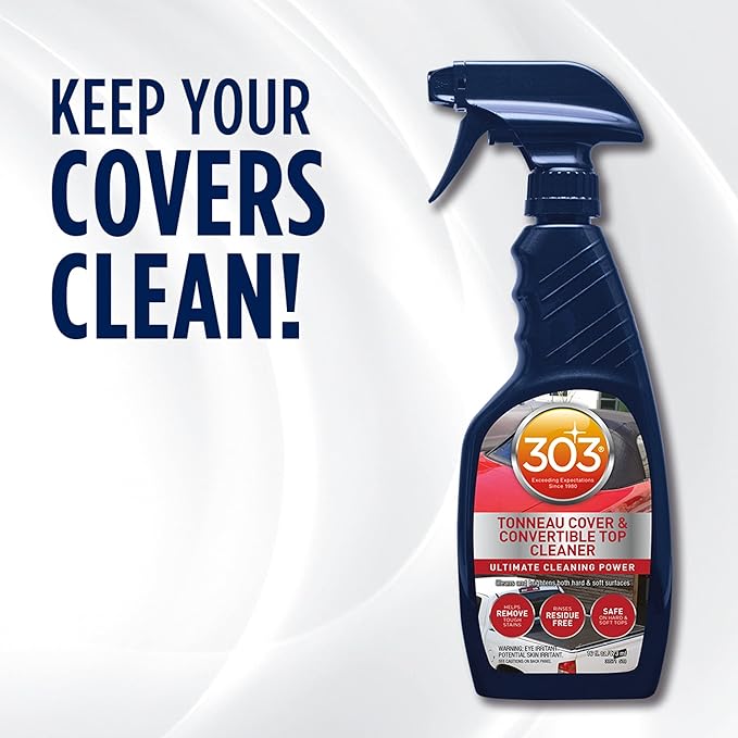 303 Products 30571CSR Tonneau Cover and Convertible Top Cleaner - Vinyl and Fabric Top Cleaner - Ultimate Cleaning Power - Helps Remove Tough Stains - Rinses Residue Free - 16 fl. oz. Packaging May Vary