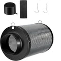 ATOUR 4" Air Carbon Filter with Australian Virgin Charcoal – Superior Odor Control for Grow Tent Smelliniss Scrubber, Inline Fans, Hydroponics. Includes Pre-Filter & Insulated Flange 4"x11"