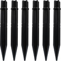 6 Pack 8.3 Inch ABS Ground Spikes - Exclusively Fit 0.83" Inner Diameter Solar Lights - Replacement Stakes for Solar Lights