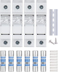 DIHOOL 30 Amp Inline Fuse for Solar Connector, 4pcs Solar fuses Holder, DIN Rail Solar Panel Fuse
