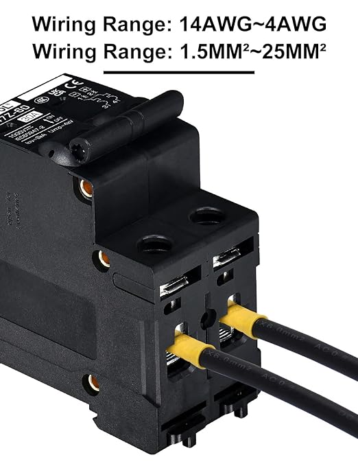 DIHOOL 30 Amp Circuit Breaker DIN Rail Mount Solar Disconnect Switch 2P 1000V Miniature Circuit Breaker