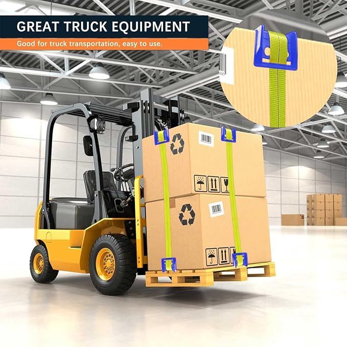 24Pack Flatbed Strap Protector Corner Edge Protector Plastic Blue for Cargo Loads Box Truck Equipment Webbing to Protect Cargo