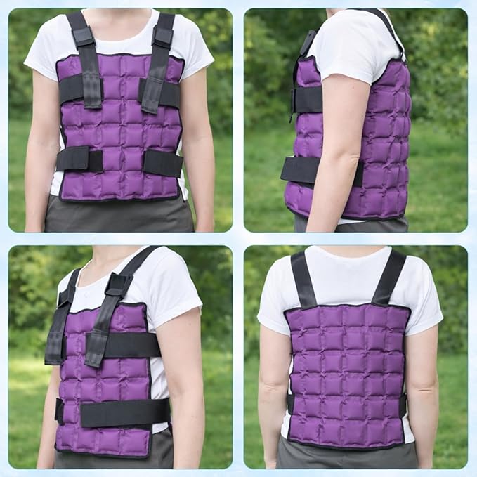 Ice Cooling Vest Neck Cooler for Hot Weather, Reusable Ice Pack Vest with Adjustable Straps, Cold Ice Jacket for Men & Women