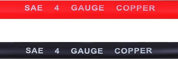 CARTMAN 4AWG 24-Inch Battery Inverter Cables Set, 4Gauge x 24"(1 Positive & 1 Negtive) for Car, Truck, RV, Solar