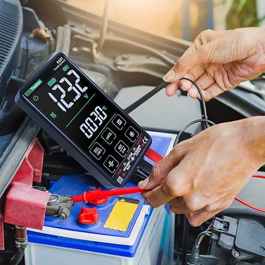 Xin Tester Digital Multimeter Smart Touch Screen Auto-Ranging 9999 Counts TRMS Rechargeable Multi Tester NCV Voltmeter Ohmmeter Tests Current Voltage Resistance Capacitance Frequency Diode Temperature