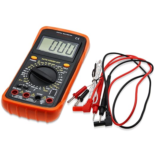 Digital Multimeter Tester Portable Multimeter Multi Testers for Electrical Applications Smart Multi Meter Measures Voltage, Current, Resistance, Continuity and Diode (Model AMT32)