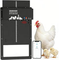Automatic Chicken Coop Door - Programmable w/App & Timer, Solar/Battery/Grid Powered, Motion Sensor for Anti-Pinch,Plug & Play Electric Door, Aluminum for Weatherproof, Low Battery Alert