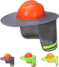 UNCO Industrial Hard Hat Sun Shield, Grey, Mesh, Reflective, Full & Standard Brim, Hard Hat Accessory